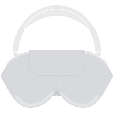 AirPods Max 2 Smart Case ietvarā ilustrācijas siluets, priekšpuses skats
