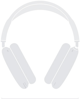 AirPods Max 2 ilustrācijas siluets, priekšpuses skats, 168,6 mm platums
