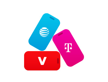 Verizon, AT&T, T- mobile, Boost mobile